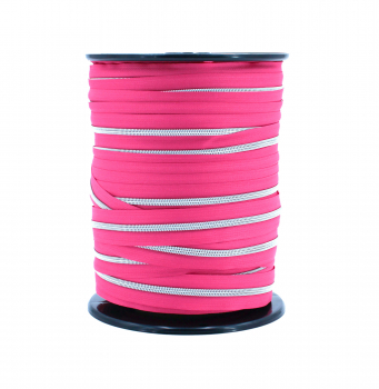 Preview: Endlosreißverschluss metallisiert pink/ silber (1m)